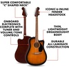 Fender California Debut Redondo CE Series Beginner Acoustic Guitar, Black(2-Tone Sunburst)