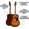 Fender California Debut Redondo Series Acoustic Guitar Starter Kit, Natural(2-Tone Sunburst)