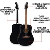 Fender California Debut Redondo Series Acoustic Guitar Starter Kit, Natural(Black)