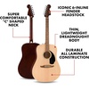 Fender California Debut Redondo Series Acoustic Guitar Starter Kit, Natural(Natural)