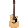 Fender CC-60SCE Acoustic Electric Guitar, Cutaway Concert, Black(Natural)