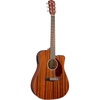 Fender CN-140SCE Thinline Concert Nylon String Acoustic Guitar, with 2-Year Warranty, Black, with Case(Mahogany)