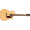 Fender CN-140SCE Thinline Concert Nylon String Acoustic Guitar, with 2-Year Warranty, Black, with Case(Natural)