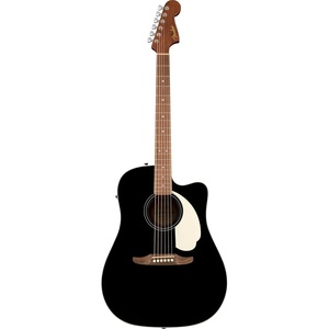 California Standard Redondo CE, Spruce Top, Ivory Pickguard, Fiesta Red(Black)