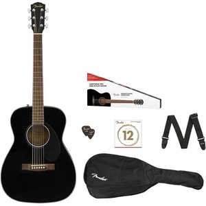 Fender CC-60S Concert Acoustic Guitar, with 2-Year Warranty, 3-Color Sunburst(Black)
