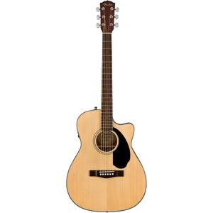 Fender CC-60SCE Acoustic Electric Guitar, Cutaway Concert, Black(Natural)