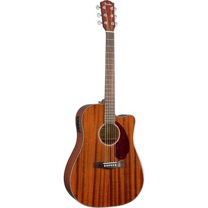 Fender CN-140SCE Thinline Concert Nylon String Acoustic Guitar, with 2-Year Warranty, Black, with Case(Mahogany)