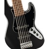 Fender Affinity Jazz Bass VI 6-String Bass Guitar, Black Metallic