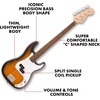 Fender Squier Debut Series Beginner Precision Bass Guitar Kit w/Amp, Black(2-Color Sunburst)