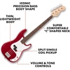 Fender Squier Debut Series Beginner Precision Bass Guitar Kit w/Amp, Black(Dakota Red)