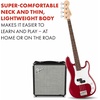 Fender Squier Debut Series Beginner Precision Bass Guitar Kit w/Amp, Black(Dakota Red)