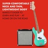 Fender Squier Debut Series Beginner Precision Bass Guitar Kit w/Amp, Black(Sea Foam Green)