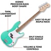 Fender Squier Debut Series Beginner Precision Bass Guitar Kit w/Amp, Black(Sea Foam Green)