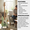 Squier Affinity Series Precision Bass, Olympic White, Maple Fingerboard(Surf Green)