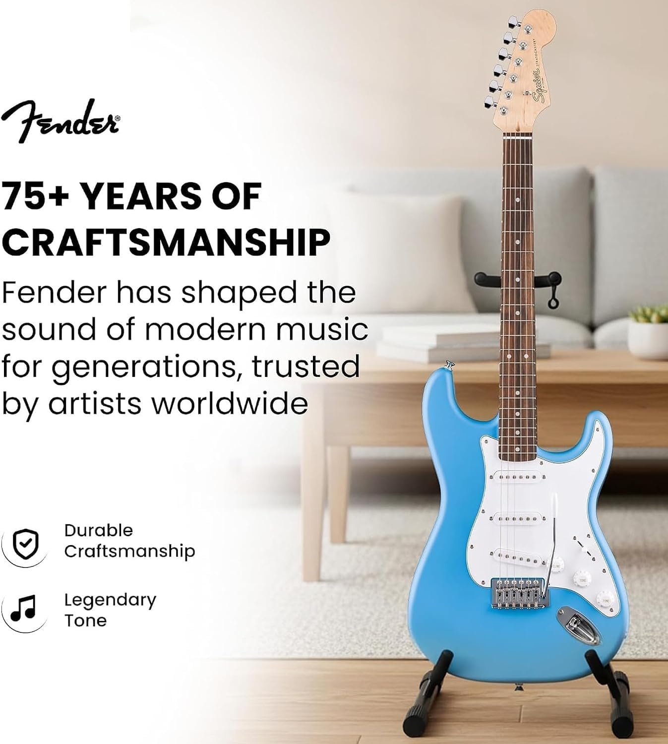 image:imageFender Squier Stratocaster Beginner Electric Guitar 2Color SunburstCalifornia Blue
