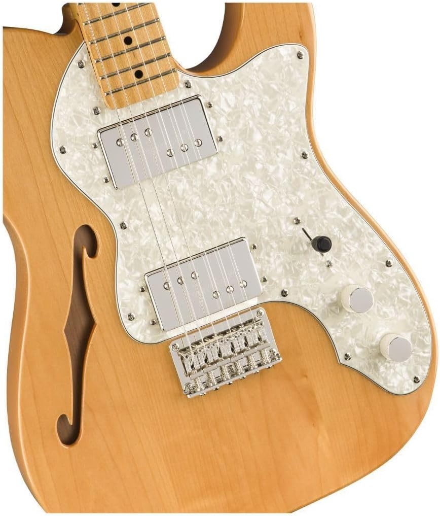 image:imageSquier Classic Vibe Baritone Custom Telecaster Electric Guitar with 2Year Warranty Black Laurel FingerboardNatural