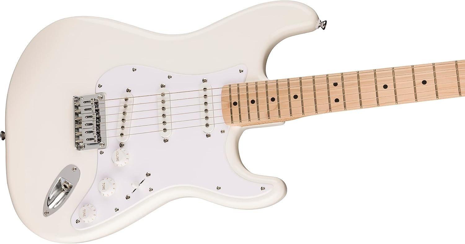 image:imageSquire Sonic Stratocaster Electric Guitar Tahitian Coral Maple Fingerboard White PickguardArctic White