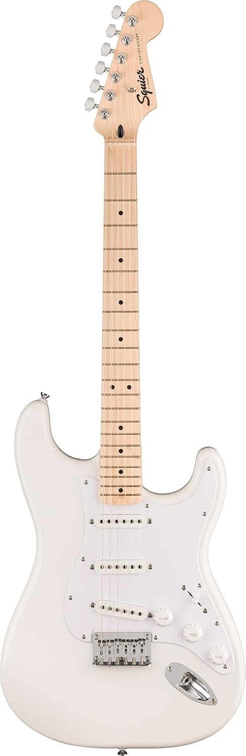 image:imageSquire Sonic Stratocaster Electric Guitar Tahitian Coral Maple Fingerboard White PickguardArctic White