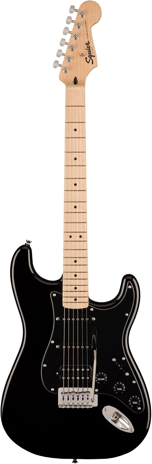 image:imageSquire Sonic Stratocaster Electric Guitar Tahitian Coral Maple Fingerboard White PickguardBlack