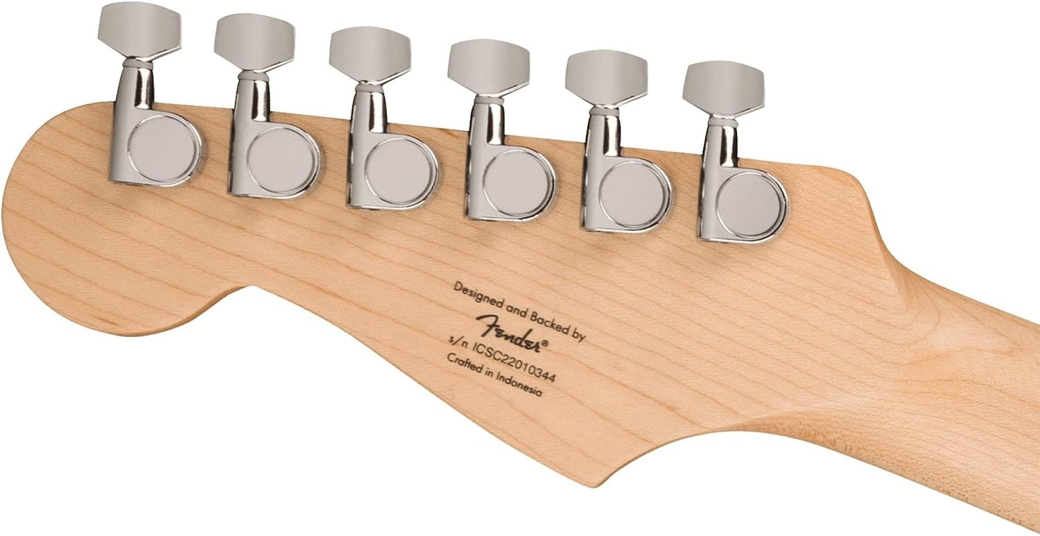 image:imageSquire Sonic Stratocaster Electric Guitar Tahitian Coral Maple Fingerboard White PickguardBlack