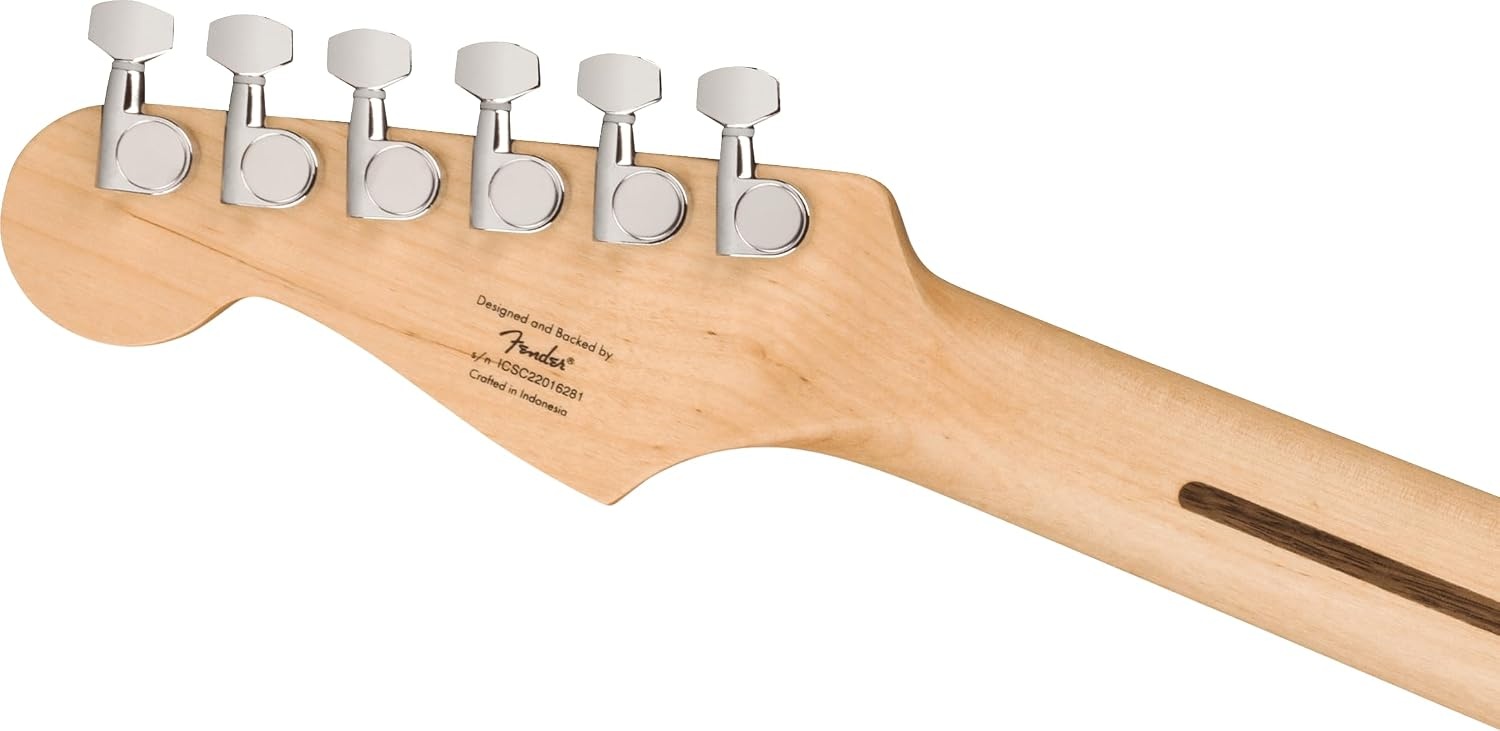 image:imageSquire Sonic Stratocaster Electric Guitar Tahitian Coral Maple Fingerboard White PickguardBlack HT H Bridge and Pickups