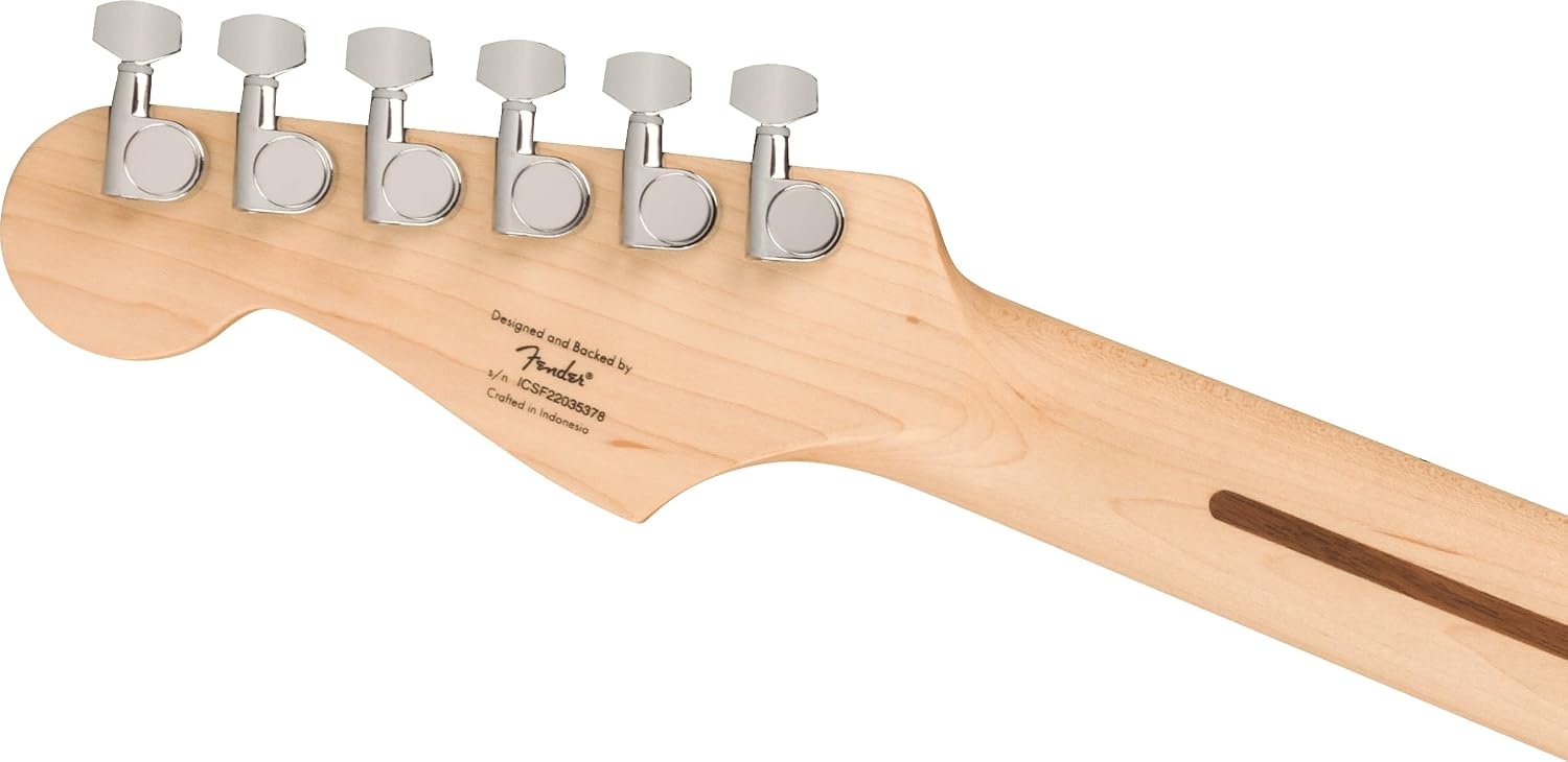 image:imageSquire Sonic Stratocaster Electric Guitar Tahitian Coral Maple Fingerboard White PickguardFlash Pink