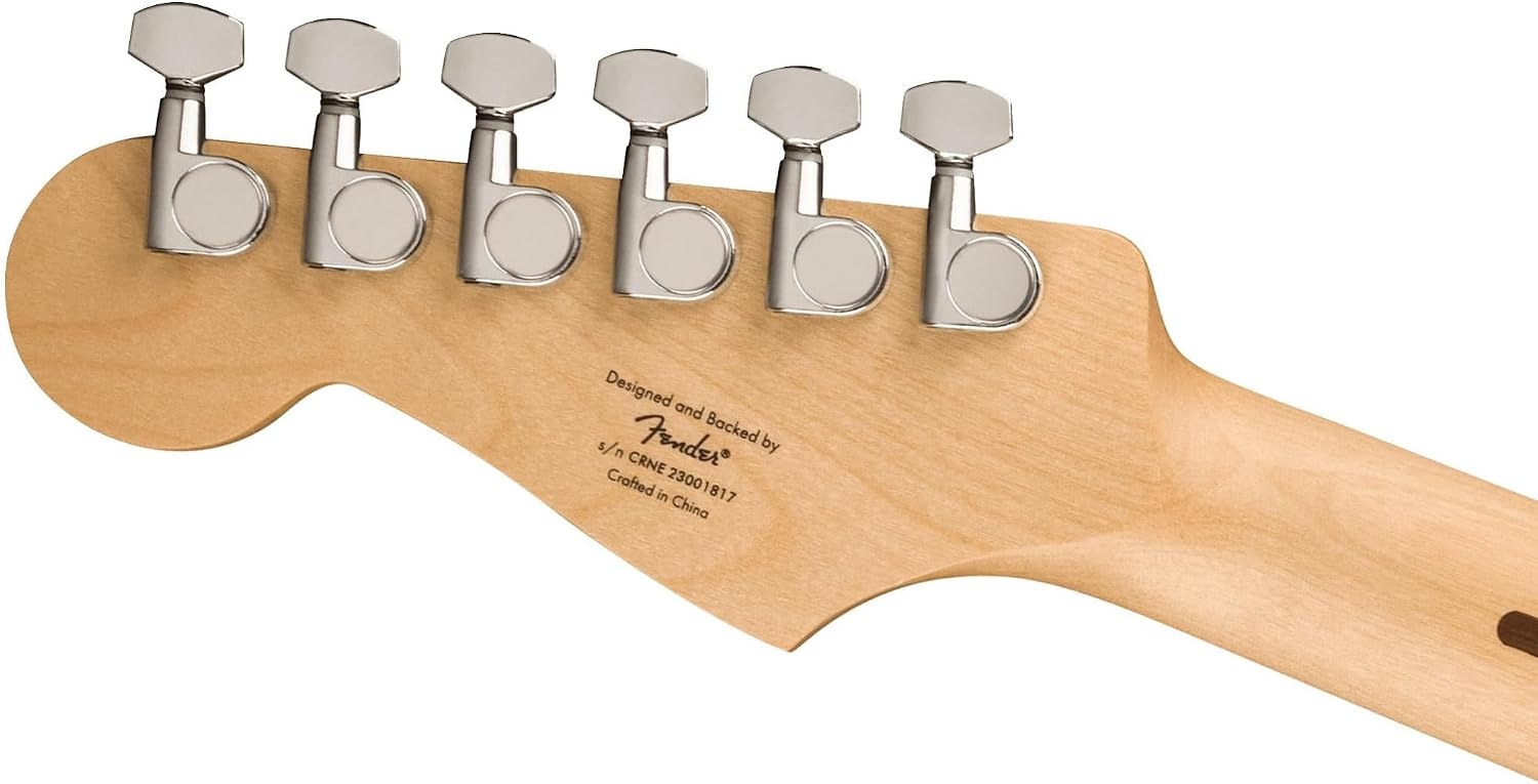 image:imageSquire Sonic Stratocaster Electric Guitar Tahitian Coral Maple Fingerboard White PickguardSurf Green