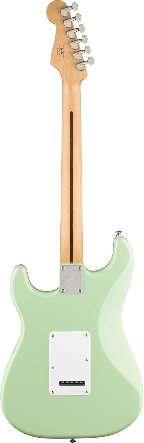 image:imageSquire Sonic Stratocaster Electric Guitar Tahitian Coral Maple Fingerboard White PickguardSurf Green