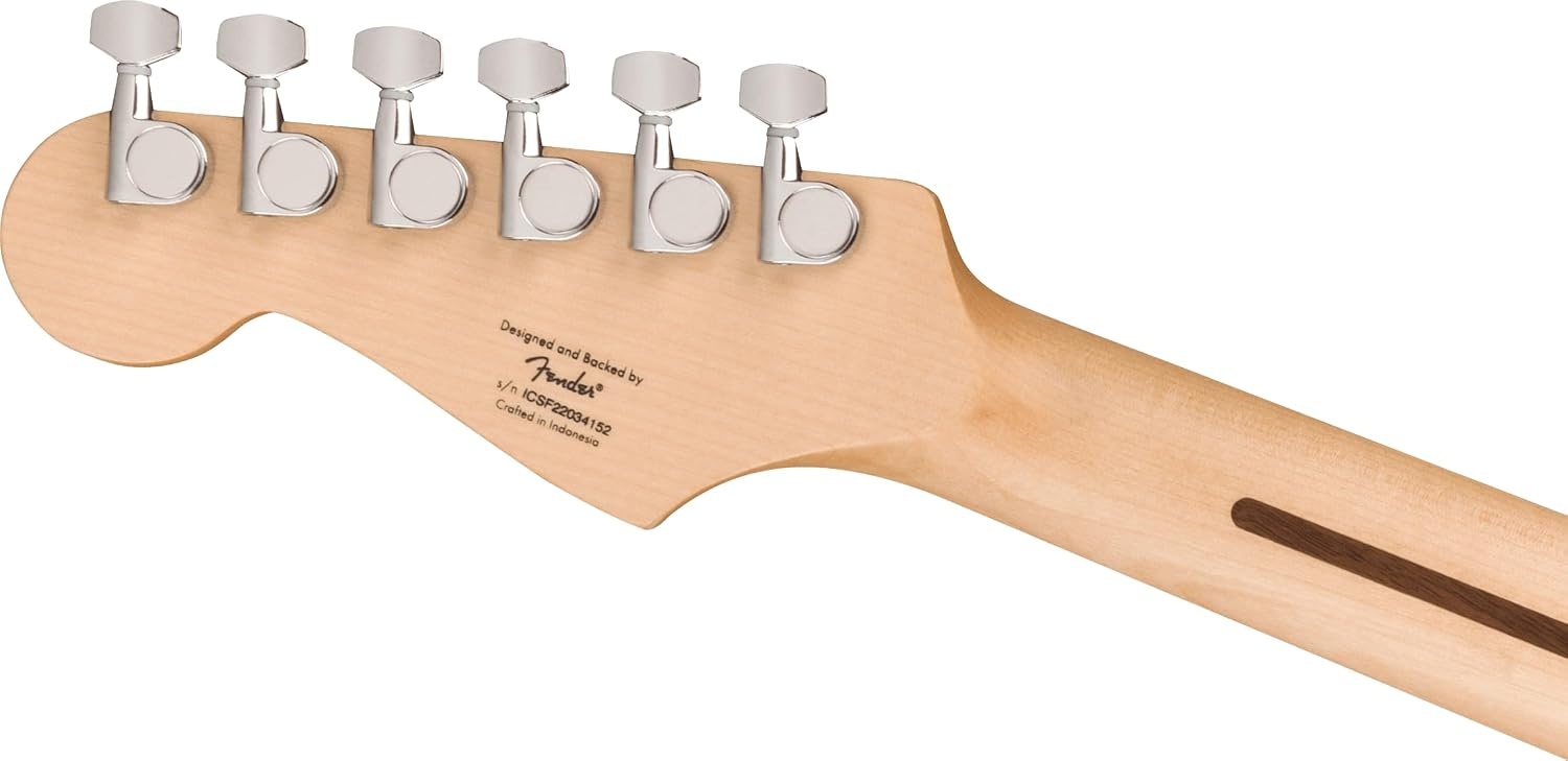 image:imageSquire Sonic Stratocaster Electric Guitar Tahitian Coral Maple Fingerboard White PickguardTorino Red