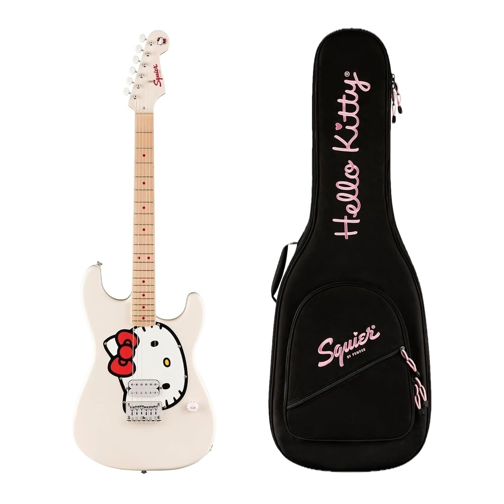 image:imageFender Hello Kitty Stratocaster Electric Guitar with Deluxe Gig Bag White