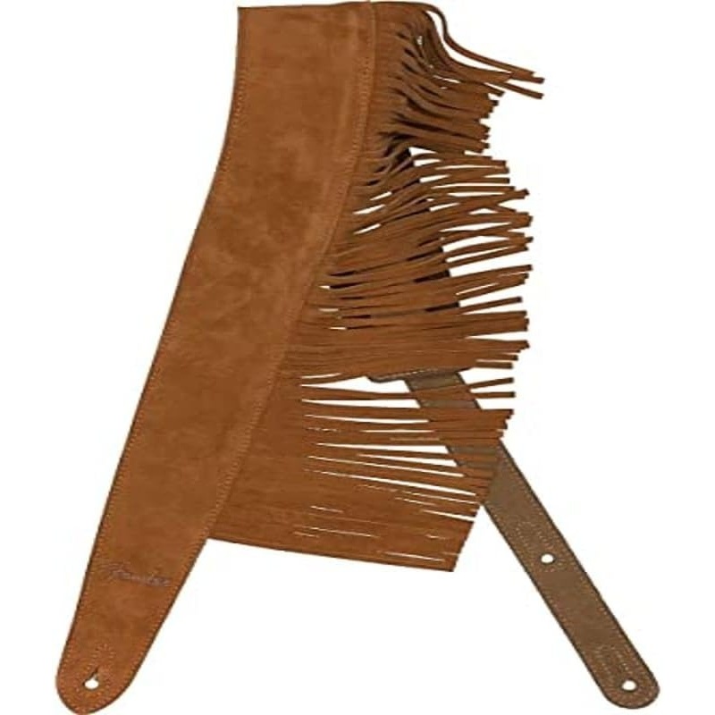 image:imageFender Suede Fringe Guitar Strap 25in Brown