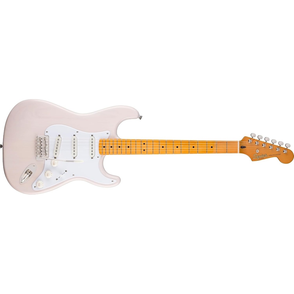 image:imageSquier Classic Vibe 50s Stratocaster Electric Guitar with 2Year Warranty Fiesta Red Maple FingerboardWhite Blonde