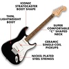 Fender Affinity Series Stratocaster Mustang Micro Pack, Laurel Fingerboard, Black, Gig Bag, HD9, US, CA, EU, AU, JP(Black)