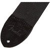 Fender Cotton/Leather Guitar Strap, 2in, Black