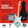 Fender Mini Stratocaster Beginner Electric Guitar Kit with Amp, Daphne Blue(Daphne Blue)