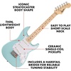 Fender Mini Stratocaster Beginner Electric Guitar Kit with Amp, Daphne Blue(Daphne Blue)