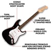 Fender Squier Stratocaster Beginner Electric Guitar, 2-Color Sunburst(Black)