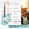 Fender Squier Stratocaster Beginner Electric Guitar, 2-Color Sunburst(Daphne Blue)