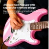 Fender Squier Stratocaster Beginner Electric Guitar, 2-Color Sunburst(Flash Pink)