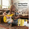 Fender Squier Stratocaster Beginner Electric Guitar, 2-Color Sunburst(Graffiti Yellow)