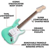 Fender Squier Stratocaster Beginner Electric Guitar, 2-Color Sunburst(Sea Foam Green)