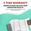 Fender Squier Stratocaster Beginner Electric Guitar, 2-Color Sunburst(Sea Foam Green)