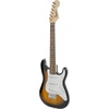Squier Mini Stratocaster Beginner Electric Guitar, Short Scale, Black | Short scale kids electric guitar, laurel fingerboard, 2-year warranty, ideal starter, under $200, Fender-backed quality(Brown Sunburst)