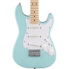 Squier Mini Stratocaster Beginner Electric Guitar, Short Scale, Black | Short scale kids electric guitar, laurel fingerboard, 2-year warranty, ideal starter, under $200, Fender-backed quality(Daphne Blue)