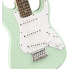 Squier Mini Stratocaster Beginner Electric Guitar, Short Scale, Black | Short scale kids electric guitar, laurel fingerboard, 2-year warranty, ideal starter, under $200, Fender-backed quality(Surf Green)