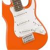 Squier Mini Stratocaster Beginner Electric Guitar, Short Scale, Black | Short scale kids electric guitar, laurel fingerboard, 2-year warranty, ideal starter, under $200, Fender-backed quality(Metallic Orange)