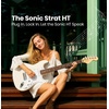 Squire Sonic Stratocaster Electric Guitar, Tahitian Coral, Maple Fingerboard, White Pickguard(2-Color Sunburst)