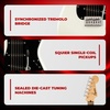 Squire Sonic Stratocaster Electric Guitar, Tahitian Coral, Maple Fingerboard, White Pickguard(Arctic White Black Pickguard)