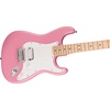 Squire Sonic Stratocaster Electric Guitar, Tahitian Coral, Maple Fingerboard, White Pickguard(Flash Pink)