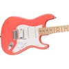 Squire Sonic Stratocaster Electric Guitar, Tahitian Coral, Maple Fingerboard, White Pickguard(Tahitian Coral)